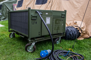 HDT Global designed and built their own A/C system after research showed that commercial varieties weren't up to the harsh conditions of a military camp. 