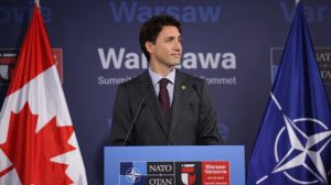 justin trudeau at NATO summit warsaw