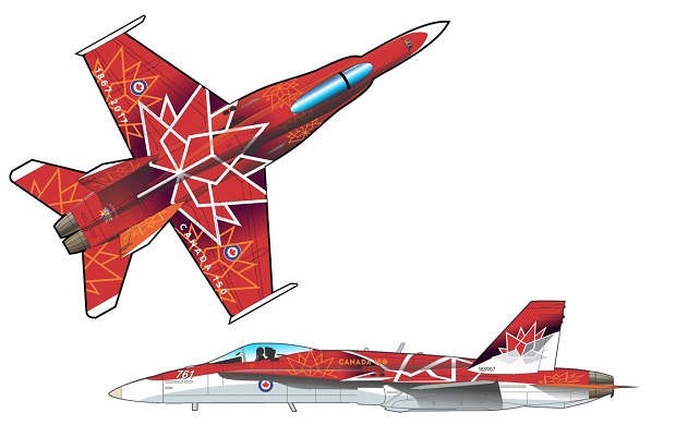 CF-18 Hornet to rock radical, red maple leaf design for Canada’s sesquicentennial