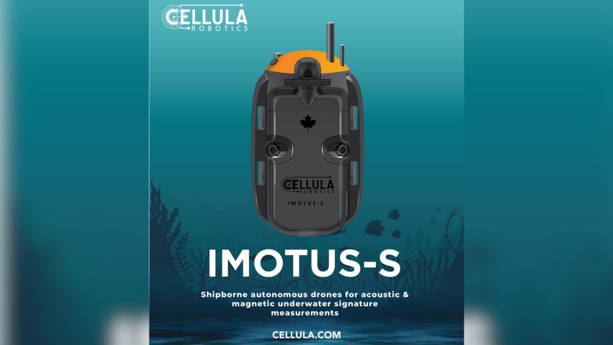 Contract Received – Cellula to Design and Build an Imotus-S AUV for Signature Measurements of Marine Vessels￼