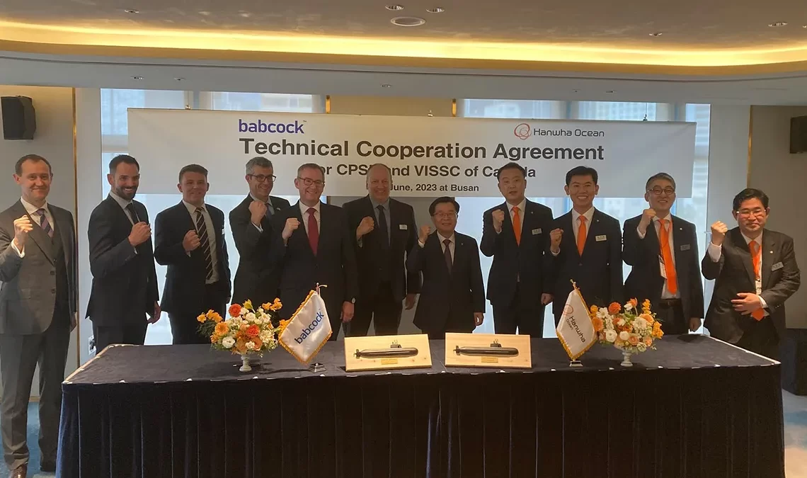 Babcock and Hanwha Ocean Enter Technical Cooperation Agreement for Canadian Patrol Submarine Project