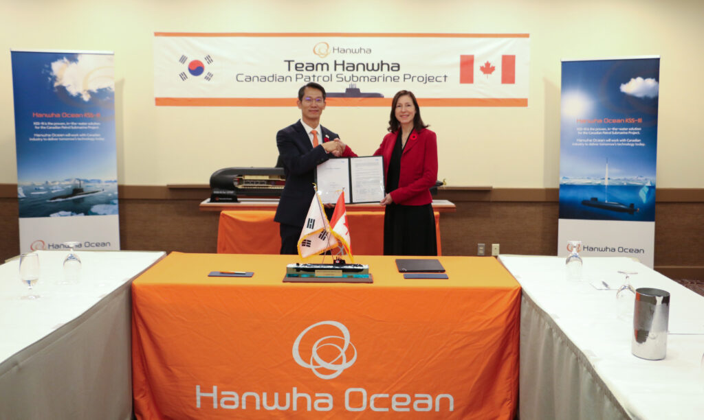 Hanwha Ocean and Canadian Partners Sign MOUs for Canadian Patrol Submarine Project Collaboration