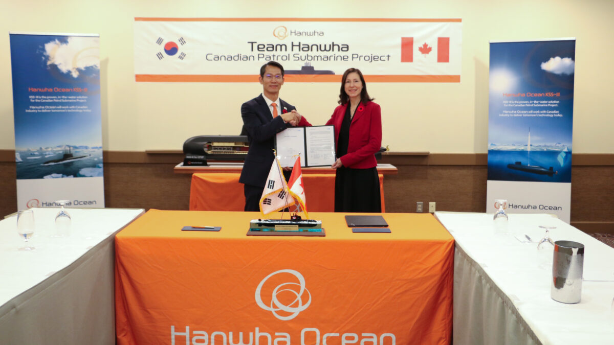 Hanwha Ocean of Korea signs MOUs with four Canadian partners, including an Indigenous group