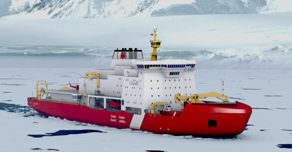 Artist concept of new polar icebreaker.