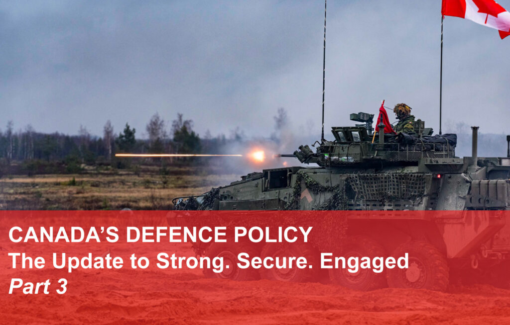 Canadian Armed Forces members in a Light Armored Vehicle 6.0 of NATO’s enhanced Forward Presence Battle Group Latvia fire a 25mm cannon during Exercise IRON SPEAR 2023 II at Camp Ādaži, Latvia on 13 November 2023. Photo: Captain Joffray Provencher, eFP BG Latvia Public Affairs and Imagery Section, Canadian Armed Forces Photo