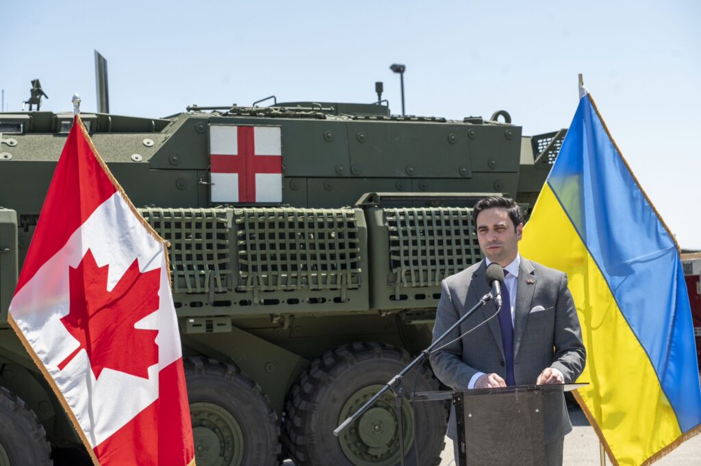 Peter Fragiskatos, Member of Parliament for London North Centre, represented Defence Minister Bill Blair in a visit to General Dynamics Land Systems-Canada. Image source: https://x.com/billblair/status/1801030930611818913?s=46&t=p4lFEPcgf9Fr62eZ-cDyUA