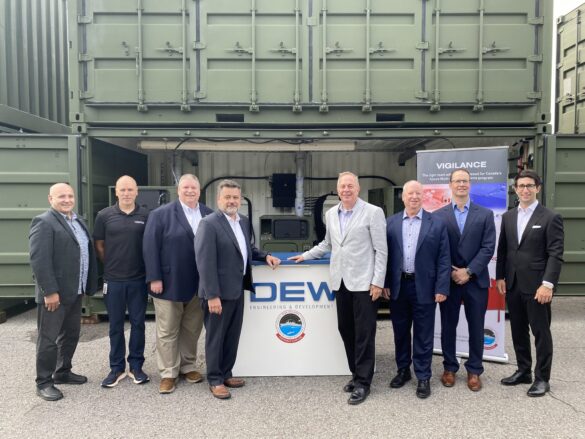 Vard Welcomes DEW as Team Vigilance Preferred Supplier at DEW’s Ottawa plant. Image source: https://vardmarine.com/vard-marine-inc-welcomes-dew-engineering-and-development-ulc-into-the-team-vigilance-preferred-supplier-program/