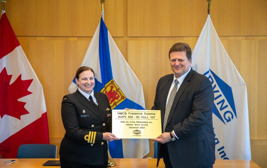 Canada Welcomes the Fifth Arctic and Offshore Patrol Ship, HMCA Frédérick Rolette