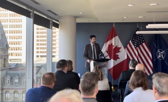 The Honourable Sean Fraser, Minister of Housing, Infrastructure and Communities at the launch of the new Defence Innovation Accelerator for the North Atlantic (DIANA).