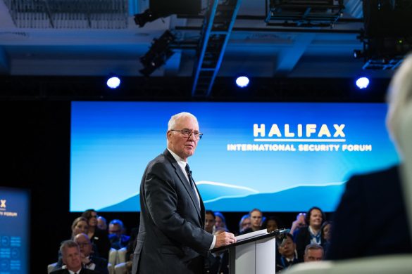 The Honourable Bill Blair, Minister of National Defence of Canada at the Halifax International Security Forum. Image source: https://x.com/HFXforum/status/1860064205363380545