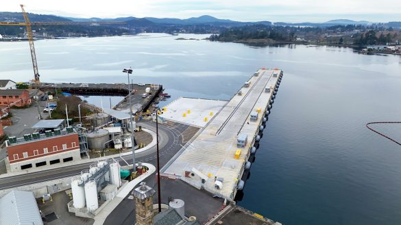 The B Jetty is part of the $1.1 billion A/B Jetty Recapitalization Project. Image source: https://x.com/NationalDefence/status/1887274308730282285