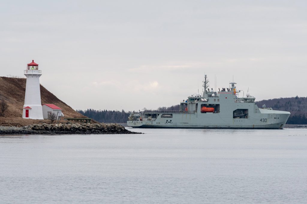 HMCS Harry DeWolf departs for the Caribbean Sea, on Operation CARRIBE. Image source: https://x.com/RoyalCanNavy/status/1884339451842675159