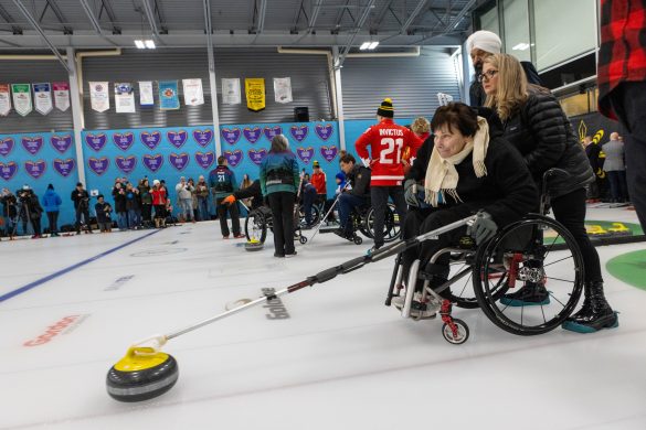 Wheelchair Curling is one of several new winter sports introduced at the Invictus Games this year.