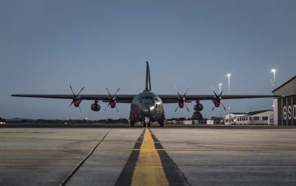 Royal New Zealand Air Force (RNZAF) C-130J-30. Image supplied by the New Zealand Defence Force. Image source: https://www.cae.com/media-centre/press-releases/cae-awarded-contract-by-the-new-zealand-defence-force-to-deliver-future-air-mobility-c-130j-simulator-sustainment