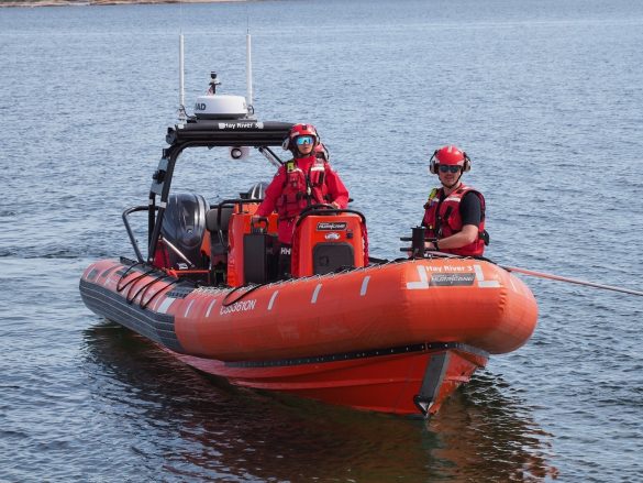 IRB crew carrying out on-water training, May 2024. (CNW Group/Canadian Coast Guard). Image source: https://www.newswire.ca/news-releases/canadian-coast-guard-inshore-rescue-boat-training-in-parry-sound-ontario-844102079.html