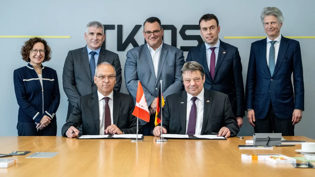 This partnership brings one of the world’s most advanced submarine platforms into the heart of Québec’s manufacturing ecosystem. Image source: https://www.tkmsgroup.com/news/article/tkms-and-marmen-sign-strategic-teaming-agreement-to-support-production-of-212cd-submarine-segments-in-canada