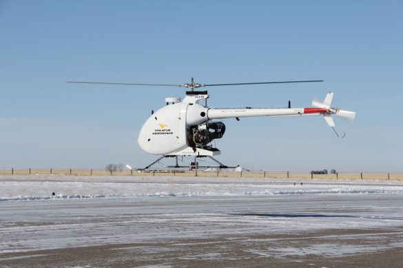 Runway-independent logistics is emerging as a critical capability in remote and contested environments. Image source: https://enterprise.volatusdrones.com/condor-xl/