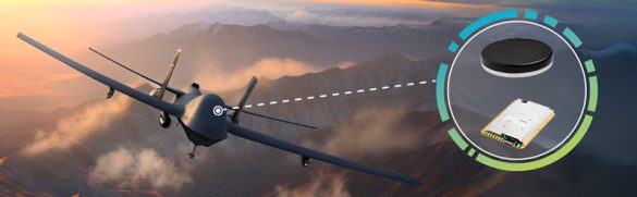 Modern jamming systems can now disrupt multiple satellite frequencies at once—raising the stakes for assured positioning, navigation, and timing in airborne operations. Image source: https://novatel.com/products/anti-jam-antenna-systems-gajt/gajt-ae3-anti-jam-antenna