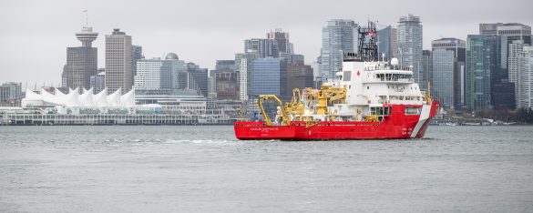This science ship stands as a testament to Canadian innovation, skilled shipbuilders, and the National Shipbuilding Strategy’s long-term vision. Image source: https://www.seaspan.com/press-release/seaspan-delivers-fourth-ship-under-the-national-shipbuilding-strategy-the-canadian-coast-guards-newest-science-research-vessel/
