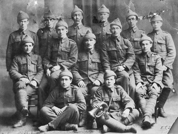 Newfoundland soldiers during the First World War. Courtesy of The Rooms Provincial Archives Division (B 5-147), St. John's, NL. Image source: https://www.veterans.gc.ca/en/remembrance/military-history/first-world-war/battle-beaumont-hamel